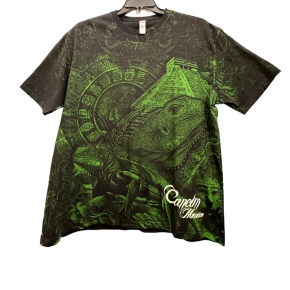 Men Black |Green Cancun Tee Shirt Size XL - Picture 1 of 5